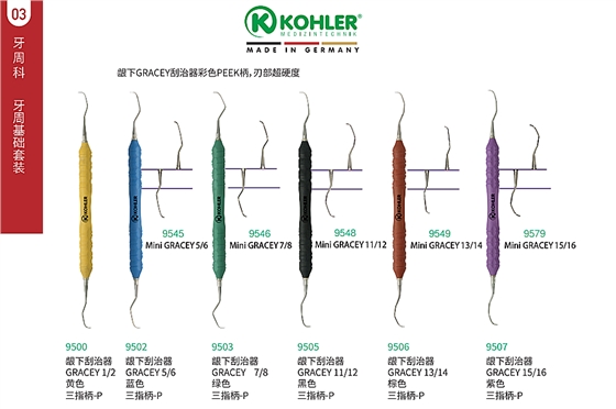 德国科勒银下刮治器