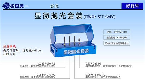 德国奥一修复车针显微抛光套装